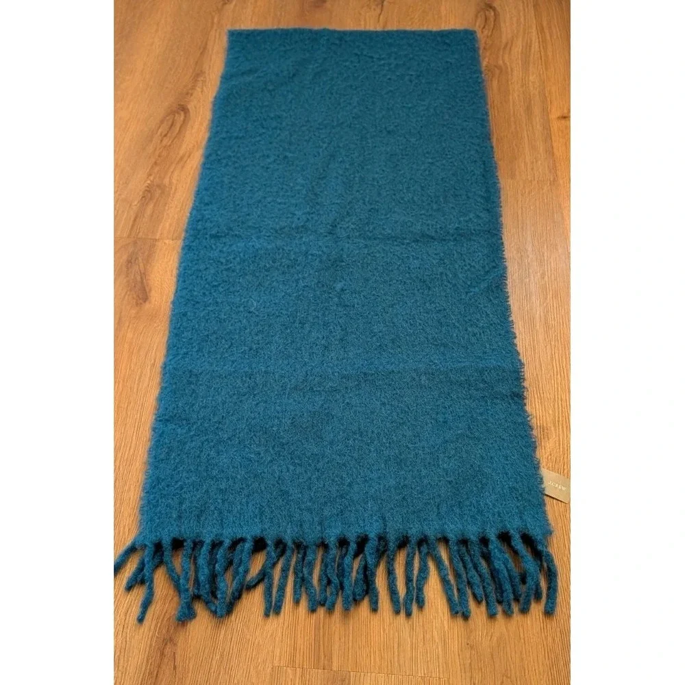 NWT‎ J Crew Oversize Scarf Made In Italy Wool Blend Blue/Teal 90